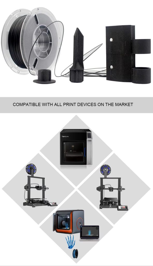 pa6 cf filament kohlenstofffaserverstärktes nylon 6 | 1.75mm & 2.85mm | technikqualität 3d drucker filament