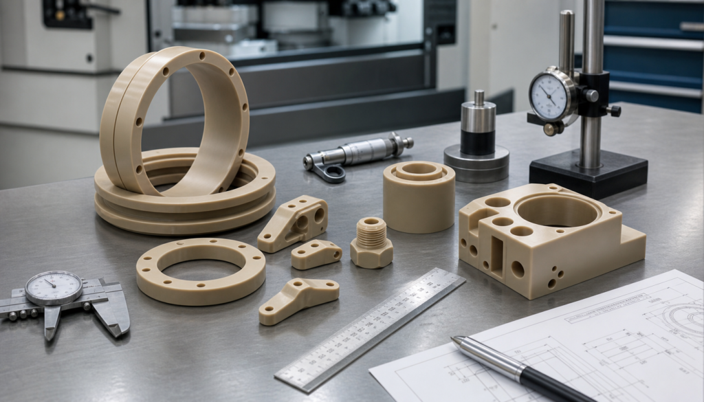 Rückblick auf die CNC-Bearbeitung von PEEK mit bearbeiteten Hochleistungskunststoffteilen auf einem Prüfstand